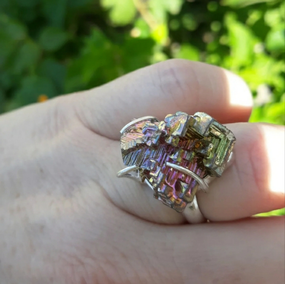 New Bismuth 925 Silver Ring.